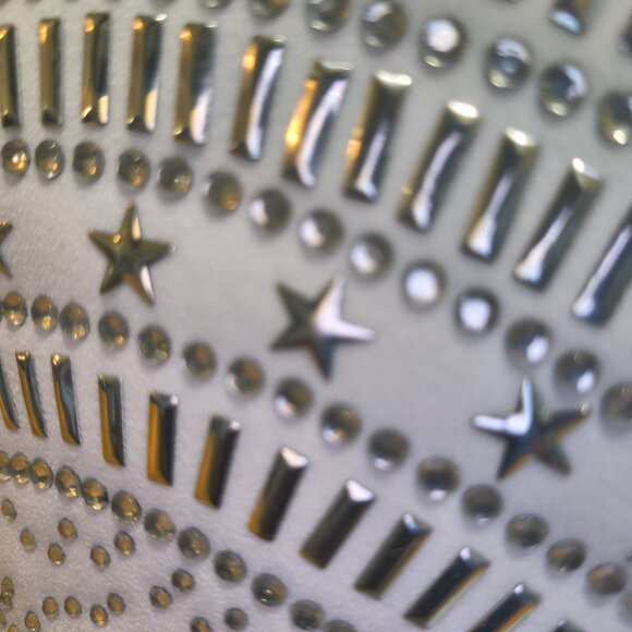 Women’s Tall White + Silver Studded Church Hat | Formal / Derby | One Size - Picture 2 of 7